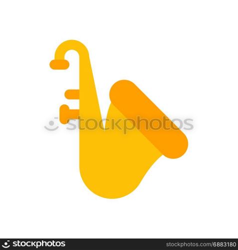 saxophone, icon on isolated background