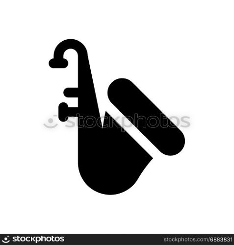 saxophone, icon on isolated background,
