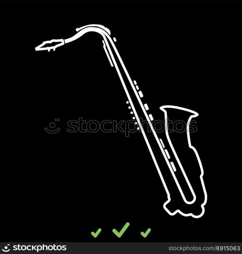Saxophone it is white icon .. Saxophone it is white icon . Flat style