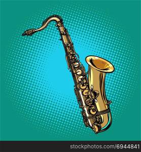 saxophone musical instrument. Pop art retro vector illustration comic cartoon hand drawing. saxophone musical instrument