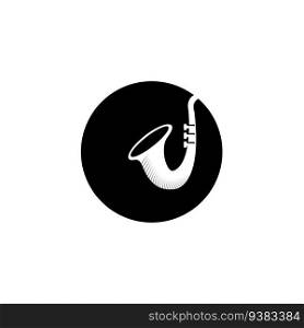 Saxophone trumpet vector icon. Saxophone symbol illustration