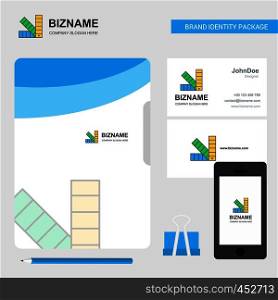 Scale Business Logo, File Cover Visiting Card and Mobile App Design. Vector Illustration