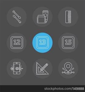 scale , cotton buds , smart phone , calender , months , cosmetics , household , year , dates  , countinng , washroom , items ,icon, vector, design,  flat,  collection, style, creative,  icons