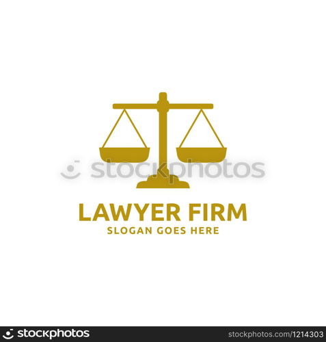 Scale icon design. Creative balance logo design related to attorney, law firm or lawyers