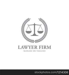 Scale icon design. Creative balance logo design related to attorney, law firm or lawyers