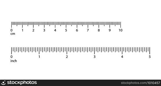 scale on a ruler centimeter and inch, white background. scale ruler centimeter and inch on white background
