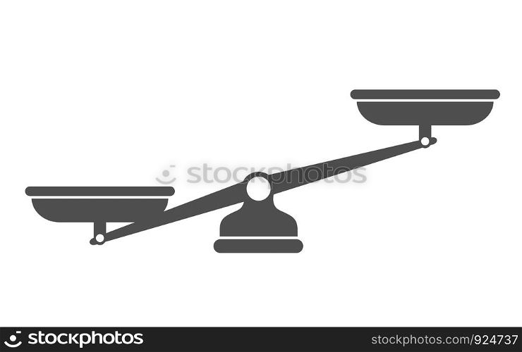 Scales, Flat design, Libra, vector illustration isolated on white background