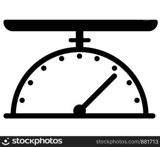 scales icon on white background. flat style. scales illustration for logo, mobile app, website. weighing scales sign.