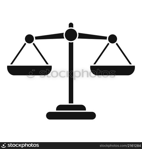Scales icon simple vector. Comparison balance. Weight compare. Scales icon simple vector. Comparison balance