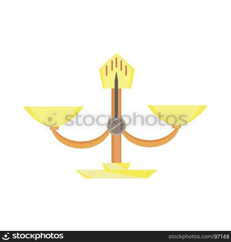 Scales libra icon. silhouette symbol. Negative space. Vector illustration isolated