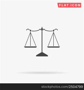 Scales of Justice flat vector icon. Hand drawn style design illustrations.. Scales of Justice flat vector icon. Hand drawn style design illustrations