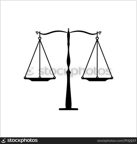 Scales Of Justice Icon Design Vector Art Illustration