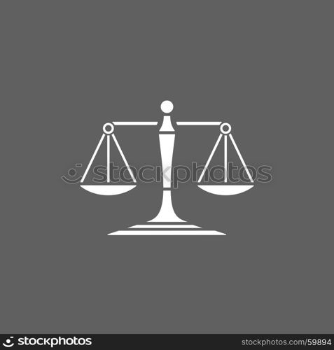 Scales of justice icon on a dark background