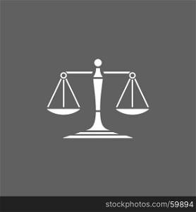 Scales of justice icon on a dark background