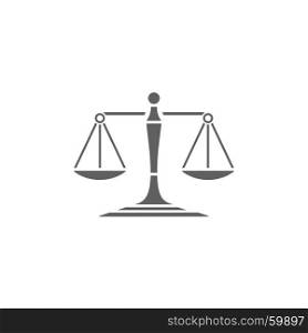 Scales of justice icon on a white background