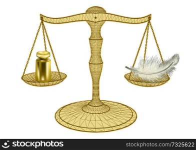 scales of justice isolated on a white background