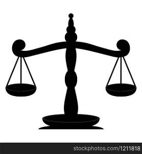 Scales of Justice vector illustration of a white background. Scales of Justice