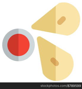 Scallion pancakes color shadow vector icon