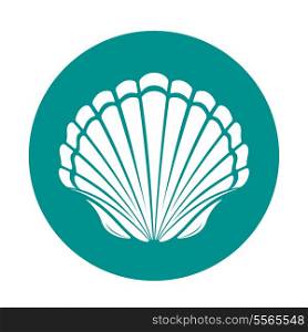 Scallop sea shell icon or symbol vector illustration