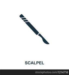 Scalpel icon. Line style icon design. UI. Illustration of scalpel icon. Pictogram isolated on white. Ready to use in web design, apps, software, print. Scalpel icon. Line style icon design. UI. Illustration of scalpel icon. Pictogram isolated on white. Ready to use in web design, apps, software, print.
