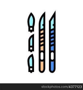 scalpel medical color icon vector. scalpel medical sign. isolated symbol illustration. scalpel medical color icon vector illustration