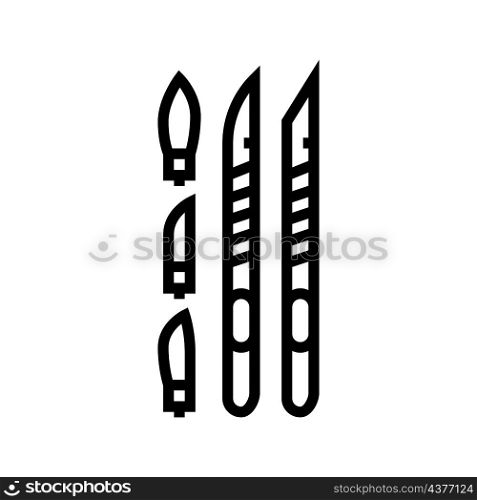 scalpel medical line icon vector. scalpel medical sign. isolated contour symbol black illustration. scalpel medical line icon vector illustration
