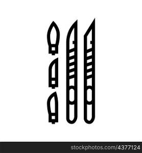 scalpel medical line icon vector. scalpel medical sign. isolated contour symbol black illustration. scalpel medical line icon vector illustration