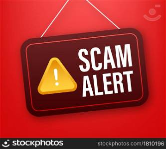 Scam alert. Hacker attack and web security vector concept, phishing scam. Network and internet security. Vector illustration. Scam alert. Hacker attack and web security vector concept, phishing scam. Network and internet security. Vector illustration.