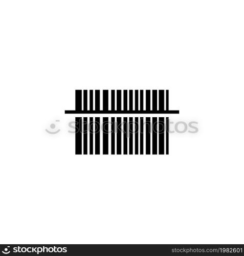 Scan Bar Code. Flat Vector Icon illustration. Simple black symbol on white background. Scan Bar Code sign design template for web and mobile UI element. Scan Bar Code Flat Vector Icon