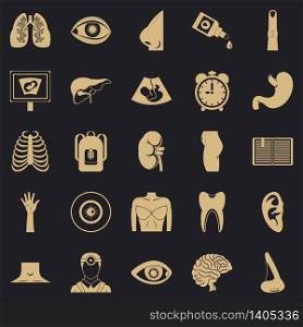 Scan icons set. Simple set of 25 scan vector icons for web for any design. Scan icons set, simple style