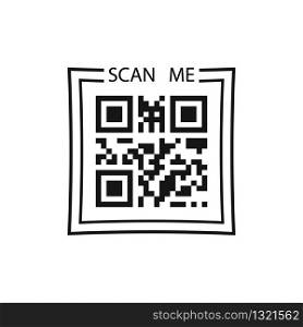 Scan me, great design for any purposes. Technology concept flat vector illustration. Scan me, great design for any purposes. Technology concept flat vector