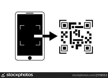 Scan me sign. Identification code. Qr code icon. Smartphone symbol. Modern technology. Vector illustration. Stock image. EPS 10.. Scan me sign. Identification code. Qr code icon. Smartphone symbol. Modern technology. Vector illustration. Stock image.