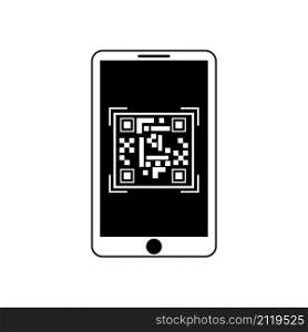 Scan me sign. Smartphone symbol. Qr code icon. Identification code. Modern technology. Vector illustration. Stock image. EPS 10.. Scan me sign. Smartphone symbol. Qr code icon. Identification code. Modern technology. Vector illustration. Stock image.