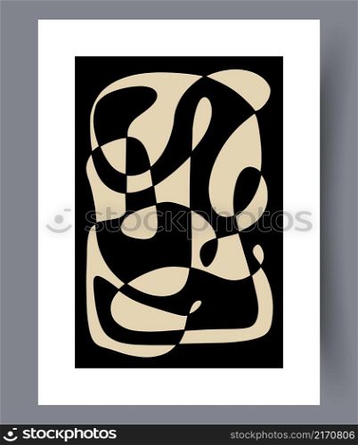 Scandinavian abstract vector prin. Minimalistic abstract wall art background for print. Scandinavian vector style.. Scandinavian abstract vector prin