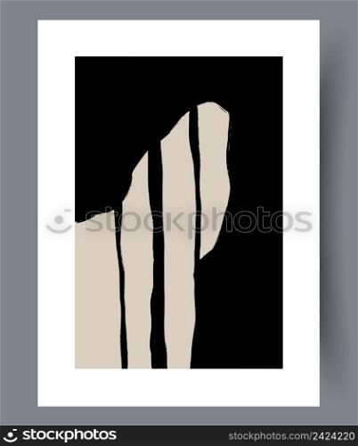 Scandinavian abstract vector print. Minimalistic abstract wall art background for print. Scandinavian vector style.. Scandinavian abstract vector print.