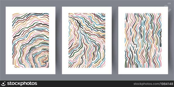 Scandinavian abstract vector print set. Minimalistic abstract wall art background for print. Scandinavian vector style.. Scandinavian abstract vector print set vector style.