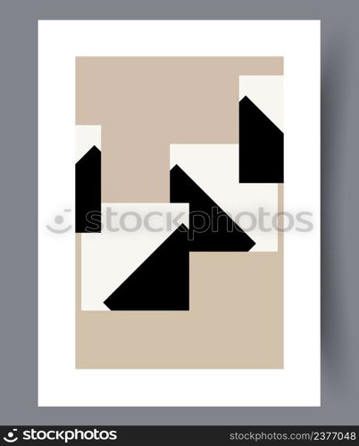 Scandinavian abstract vector print set. Minimalistic abstract wall art background for print. Scandinavian vector style.. Scandinavian abstract vector print set.