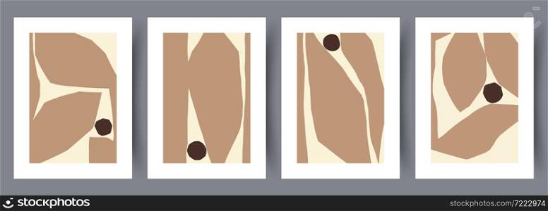 Scandinavian abstract vector print set. Minimalistic abstract wall art background for print. Scandinavian vector style.. Scandinavian abstract vector print set vector style.