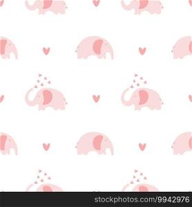 Scandinavian hand drawn vector Seamless retro elephant with heart kids pattern wallpaper background Valentines Day, wedding, Christmas. Simple drawing ornamental illustration for print, web.. Scandinavian hand drawn vector Seamless retro elephant with heart kids pattern wallpaper background Valentines Day, wedding, Christmas. Simple drawing ornamental illustration for print, web