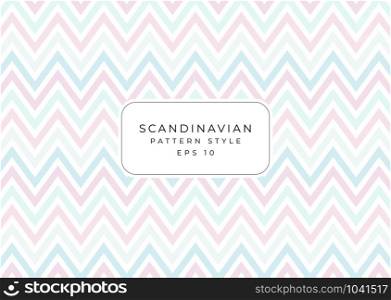 Scandinavian pattern style background modern line doodle design abstract art backdrop. vector illustration