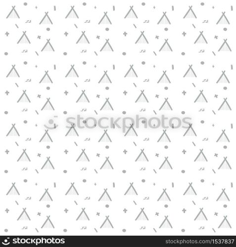 Scandinavian seamless pattern wigwam and elements. Vector minimalist monoline black and white doodle. Xmas background for winter holiday textile, web design.. Scandinavian seamless pattern wigwam and elements. Vector minimalist monoline black and white doodle. Xmas background for winter holiday textile, web design