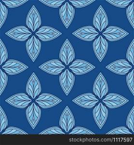 Scandinavian tile pattern. Tile modern background. Repeating ornament in blue colors. Scandinavian tile pattern. Tile modern background. Repeating ornament in blue colors.