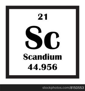 Scandium chemical element icon vector illustration design