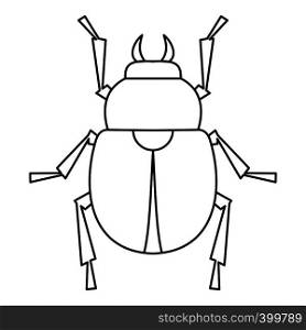 Scarab beetle icon. Outline illustration of scarab beetle vector icon for web. Scarab beetle icon, outline style