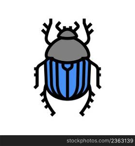 scarab bug color icon vector. scarab bug sign. isolated symbol illustration. scarab bug color icon vector illustration