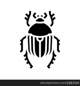 scarab bug glyph icon vector. scarab bug sign. isolated contour symbol black illustration. scarab bug glyph icon vector illustration