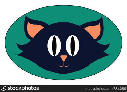 Scared cat, illustration, vector on white background.