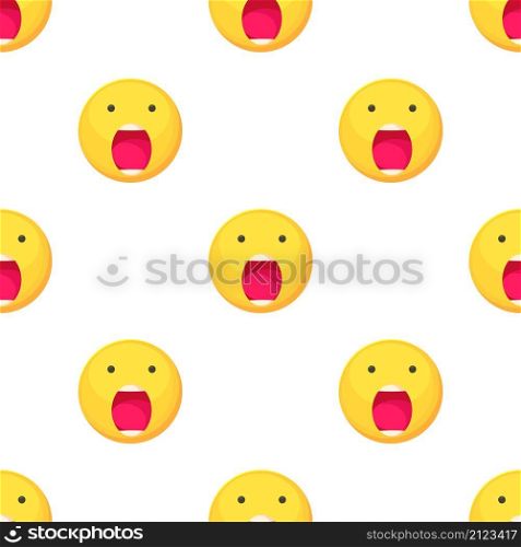 Scared smiley pattern seamless background texture repeat wallpaper geometric vector. Scared smiley pattern seamless vector