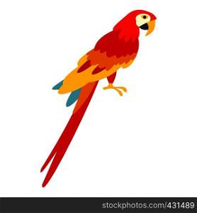 Scarlet macaws icon flat isolated on white background vector illustration. Scarlet macaws icon isolated