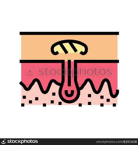 scarring health problem color icon vector. scarring health problem sign. isolated symbol illustration. scarring health problem color icon vector illustration